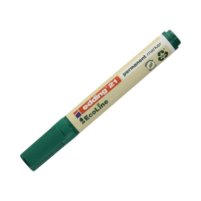 Marker permanentny 1.5-3.0mm zielony okrągły Edding 21 EkoLine