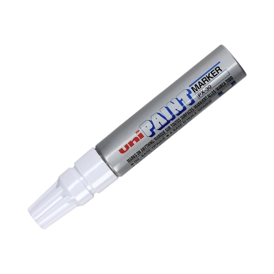 Marker olejowy 4.0-8.5mm srebrny ścięty Uni PX30