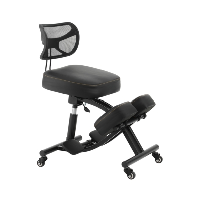 Krzesło ergonomiczne klękosiad czarne eko + pokrowiec OKNEEL PRO