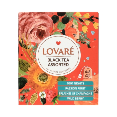 Herbata ekspresowa zestaw Black Tea Lovare 32t koperty