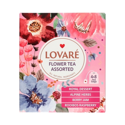 Herbata ekspresowa zestaw Flower Tea Lovare 32t koperty