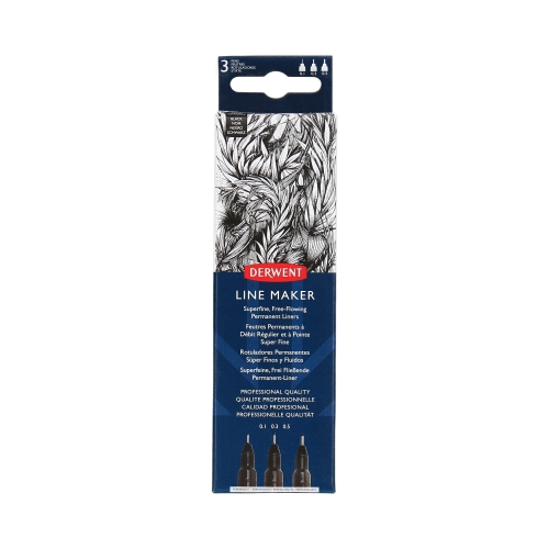 Cienkopis czarny 3szt. Derwent Line Maker 2305560