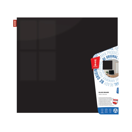 Tablica szklana 60x40 magnetyczna czarna Memobe