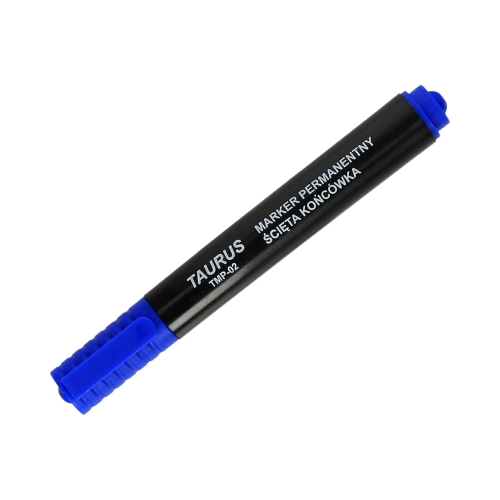 Marker permanentny 1.0-5.0mm niebieski ścięty Taurus TMP-02