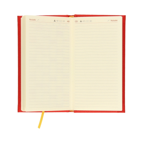 Kalendarz kieszonkowy A6 Cross czerwony 219A6TK