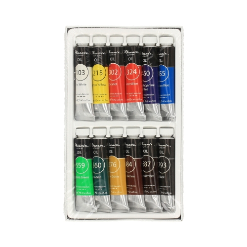 Farba olejna 12kol 12ml Phoenix