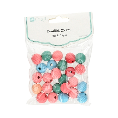 Koraliki drewniane frezowane 15mm (25)