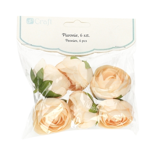 Główki kwiatowe piwonia 5cm ecru (6)