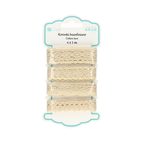 Koronki bawełniane Anitique Beige 1m (4)