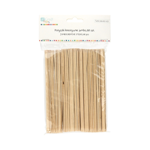 Patyczki kreatywne naturalne Jumbo (60)