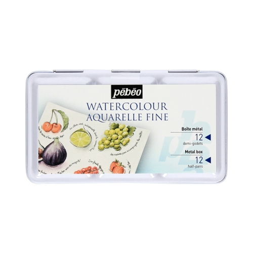 Farba akwarelowa 12kol Coffret Pocket kostki Pebeo