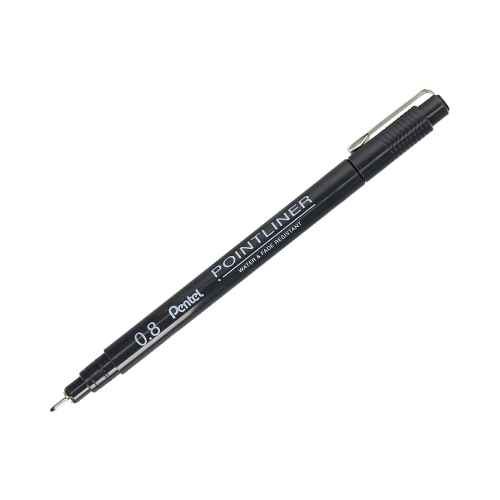 Cienkopis kalibrowany 0.8mm czarny Pentel S20P-8A