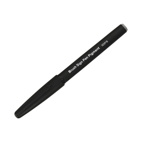 Pisak pędzelkowy pigmentowy szary Brush Sign Pen Pentel SESP15