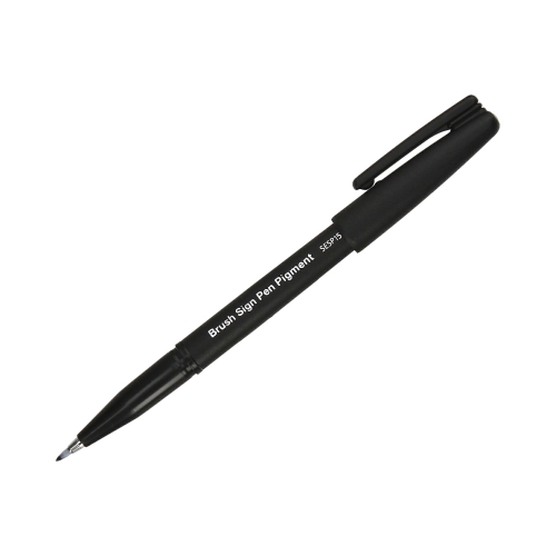 Pisak pędzelkowy pigmentowy szary Brush Sign Pen Pentel SESP15