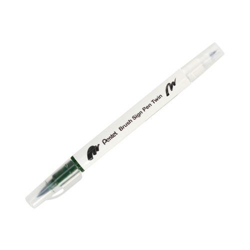 Pisak dwustronny oliwkowa zieleń Brush Sign  Pentel SESW30