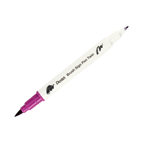 Pisak dwustronny magenta Brush Sign Pentel SESW30