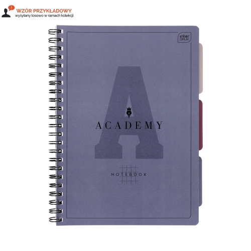 Kołozeszyt A4/100 kratka PP przekładki Academy Interdruk 90g