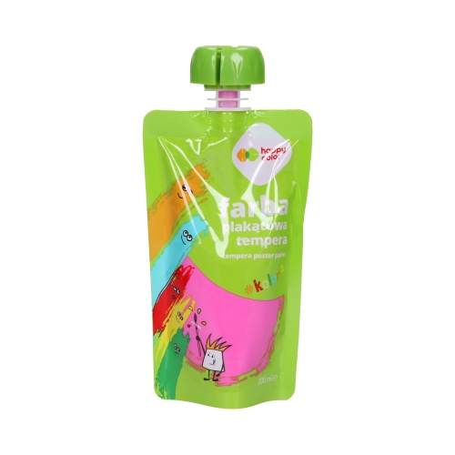 Farba tempera 100ml różowa saszetka Happy Color