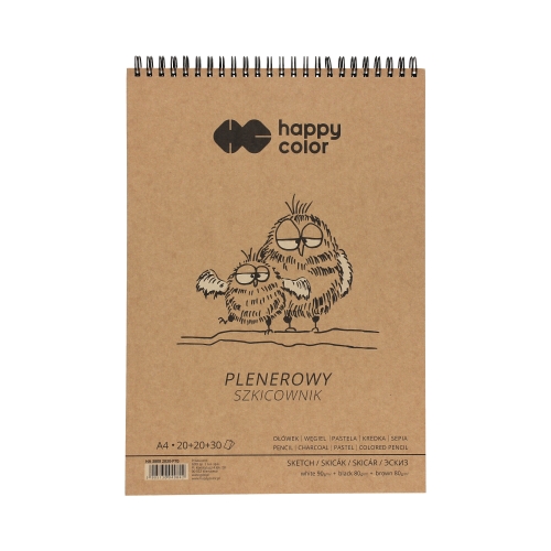 Szkicownik A4/70 spirala Plenerowy Happy Color 80/90g