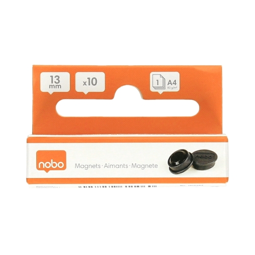 Magnes do tablic 13mm czarny Nobo  - 10szt.