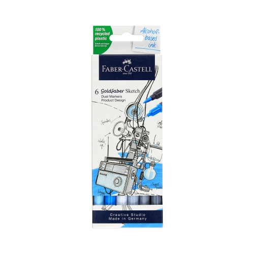 Pisaki dwustronne 6kol. Product Design Goldfaber Sketch Faber-Castell FC164806