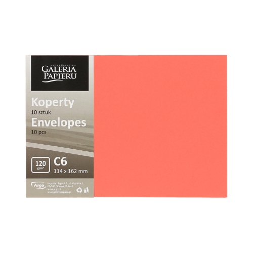 Koperty C6 koralowe gładkie 120g (10)