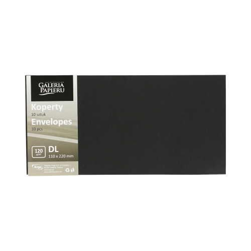 Koperty DL czarne gładkie 120g (10)