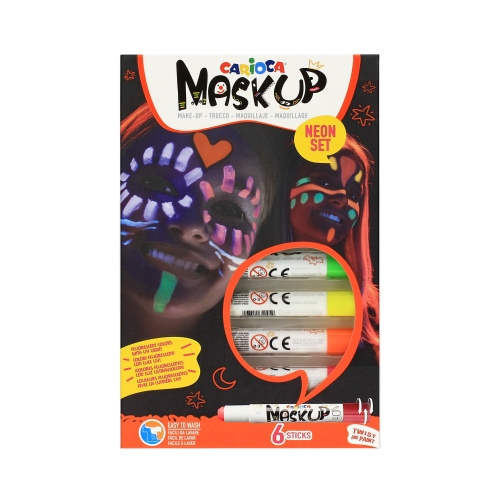 Kredki do malowania twarzy 6kol neonowych MaskUp Carioca