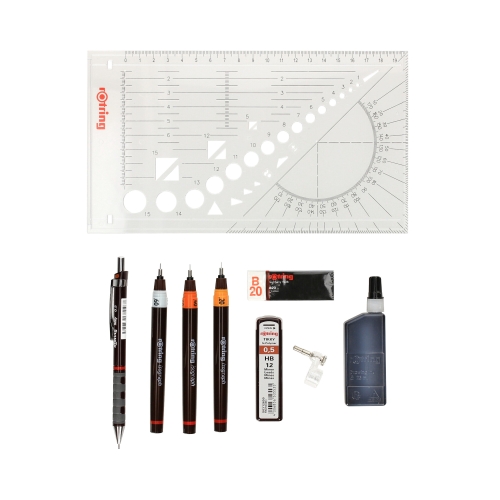 Isograph 0.2/0.4/0.6mm zestaw Combi Rotring College S0699390