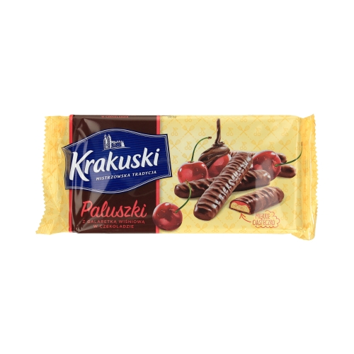 Paluszki Krakuski w galaretce wiśniowej 144g Bahlsen
