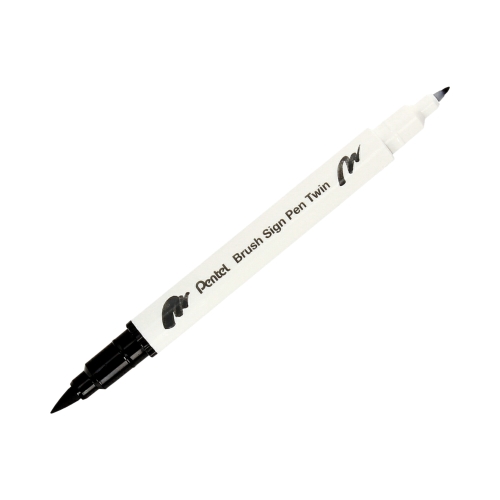 Pisak dwustronny (6) Różowe Flamingi Brush Sign Pentel SESW30C