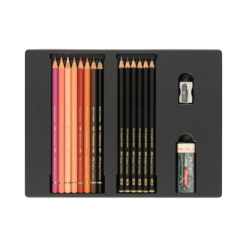 Zestaw prezentowy 40szt Polychromos & Pitt Graphite Faber-Castell 210053