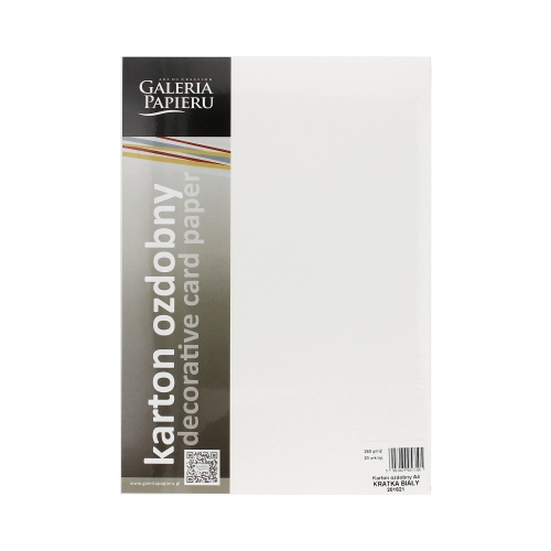 Karton wizytówkowy A4 240g biały kratka (20)