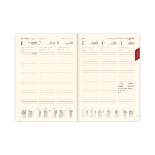 Kalendarz książkowy B5 Vivella szary 51T tygodniowy