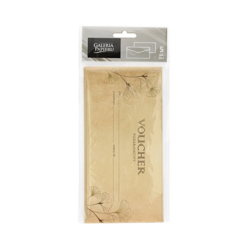 Zestaw voucher + koperta DL Ginkgo - 5szt.