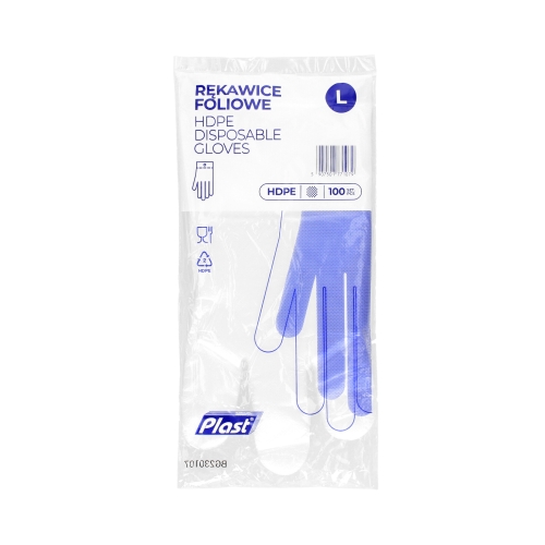 Rękawice foliowe L H2 (100)