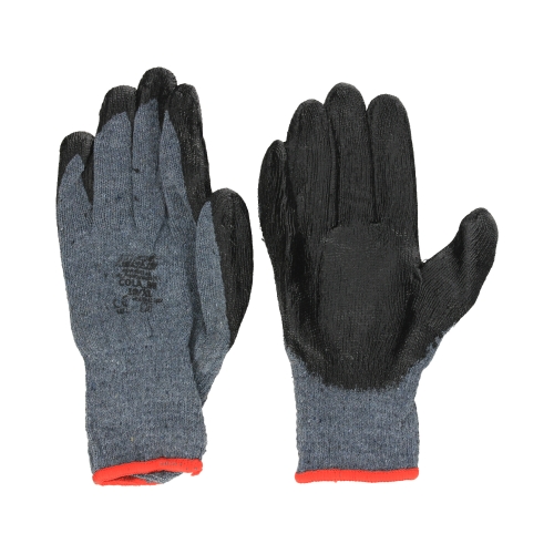 Rękawice powlekane szaro-czarne XL/10 Plast (2)