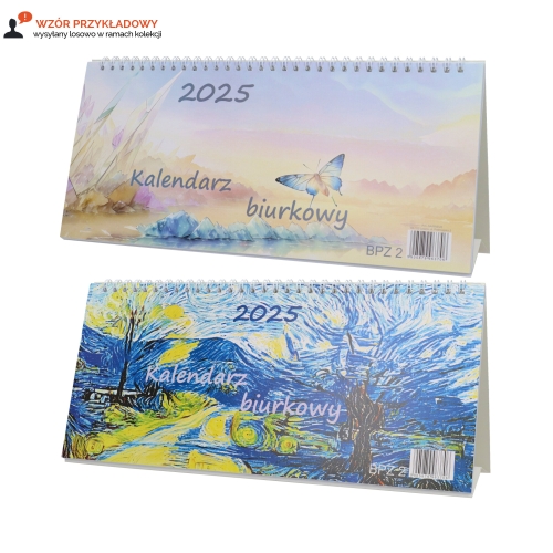 Kalendarz biurowy stojacy poziom 130x290