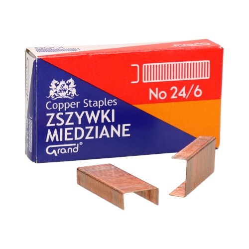 Zszywki 24/6 miedziowane (1000) Grand