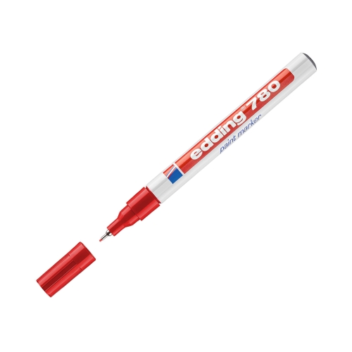 Marker olejowy 0.8mm czerwony okrągły Edding 780