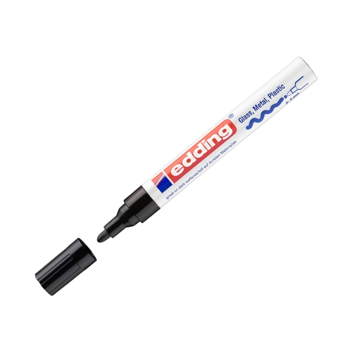 Marker olejowy 2.0-4.0mm połysk czarny okrągły Edding 750