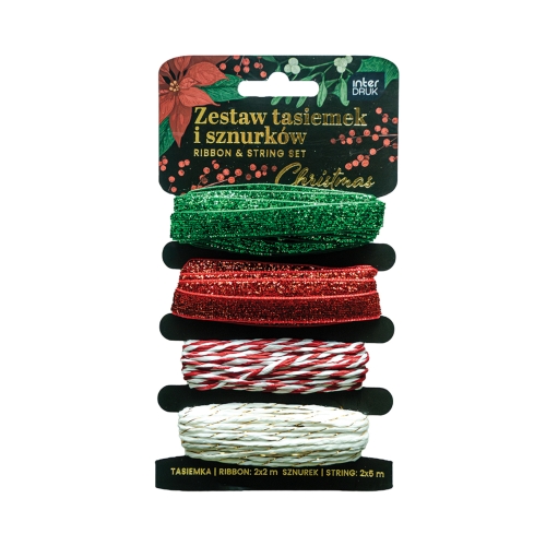 Zestaw tasiemki/sznurki Christmas Interdruk