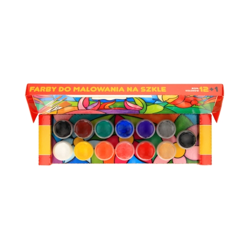 Farba witrażowa 12kol 20ml + konturówka Sweet Colours Otocki FWITR