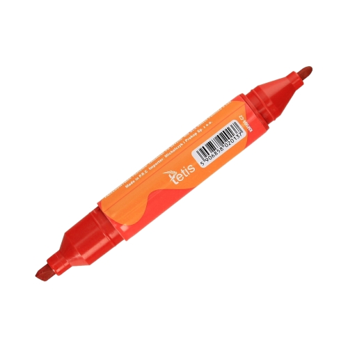 Marker tablic 4.2-5mm dwustronny czerwony ścięty/okrągły Tetis KM504C2