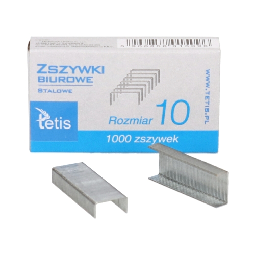 Zszywki 10 cynkowe (1000) Tetis