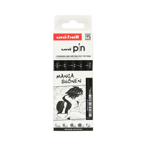 Zestaw kreślarski Manga Shonen Uni PIN200 - 5szt.