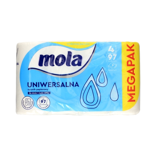 Ręcznik papierowy kuchenny 2w biały Mola (3+1)