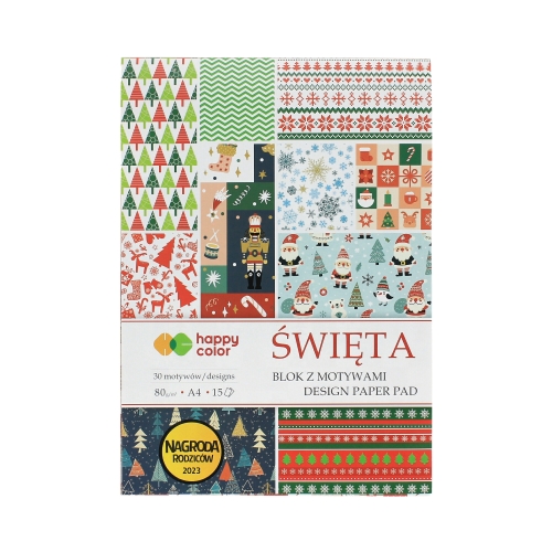 Blok z motywami A4/15 Święta Happy Color