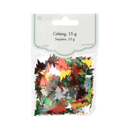 Cekiny Choinki - mix kolorów 15g