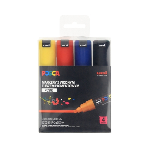 Marker plakatowy 8mm 4kol Posca PC8K